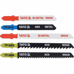 Yato YT-3445, Lames de scie sauteuse, Panneau aggloméré, Fibre de bois, Bois dur, Panneau laminé, Métal, Contre-plaqué, Bois  ...