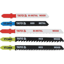 Yato YT-3445 Lame de scie sauteuse, à chantourner et sabre Lames de scie sauteuse Acier fin au carbone (HCS), acier rapide (HSS) 5 pièce(s)
