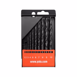 Yato YT-4461, Perceuse, Ensemble de forets, Fonte, Métal, Métal non Ferreux, Plastique, Acier, 130°, Acier rapide, Tige cylin ...