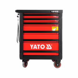 Yato YT-5530, Acier, Noir, Rouge, 6 tiroir(s), Tiroirs télescopiques sur roulements à billes, 25 kg, 35 kg