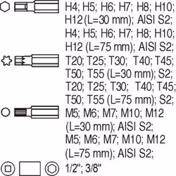 Yato YT-5538 embout de tournevis 40 pièce(s)