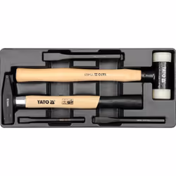 Yato YT-5540, Kit de marteaux, Bois, Noir, Blanc, Bois, Blackened, 175 mm, 385 mm