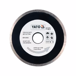 Yato YT-6013, Disque de coupe, Vitrocéramique, Verre, Carrelage émaillé, Porcelaine, pierre, Yato, 12,5 cm, 5,3 mm, 80 m/s