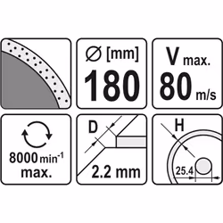 Yato YT-6016 lame diamant 18 cm