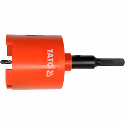 Yato YT-6045, Perceuse, Mèche de perçage au diamant, 6,5 cm, Brique, Vitrocéramique, Ciment dur, Tige hexagonale, Noir, Rouge