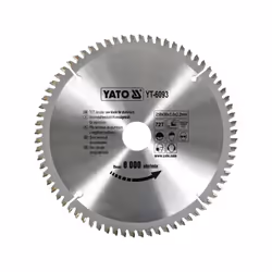 Yato YT-6093, Aluminium, Laminé, Plastique, 21 cm, 3 cm, Pointe au carbure de tungstène (TCC), 2,2 mm, 8000 tr/min