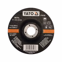 Yato YT-6126, Disque de coupe, Moyeu plat, Métal, Yato, 2,2 cm, 12,5 cm