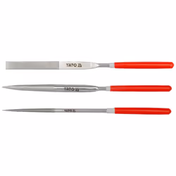 Yato YT-6150, Jeu de limes, Chemise, Lime demi-ronde, Lime ronde, Métal, Acier au carbone, Polyvinyl chloride (PVC), Rouge