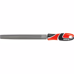 Yato YT-6193, Lime, Lime demi-ronde, Métal, Acier au carbone, Noir, Rouge, Blanc, 300 mm