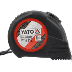 Yato YT-7112 mètre à ruban 8 m Acrylonitrile-Butadiène-Styrène (ABS), Caoutchouc Noir