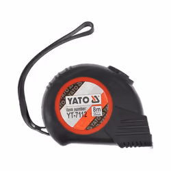 Yato YT-7112 mètre à ruban 8 m Acrylonitrile-Butadiène-Styrène (ABS), Caoutchouc Noir