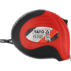 Yato YT-7127 mètre à ruban 5 m Acrylonitrile-Butadiène-Styrène (ABS), Caoutchouc Noir, Rouge