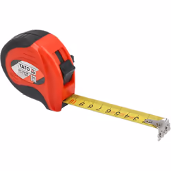 Yato YT-7127 mètre à ruban 5 m Acrylonitrile-Butadiène-Styrène (ABS), Caoutchouc Noir, Rouge