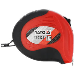 Yato YT-7128 mètre à ruban 8 m Acrylonitrile-Butadiène-Styrène (ABS), Caoutchouc Noir, Rouge