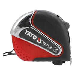 Yato YT-7129 mètre à ruban 3 m Acrylonitrile-Butadiène-Styrène (ABS), Caoutchouc Noir, Rouge, Acier inoxydable