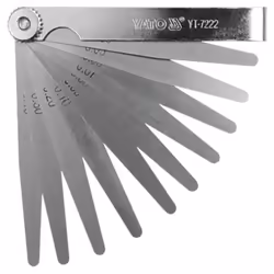 Yato YT-7220 jauge d’épaisseur Argent 0.04,0.05,0.06,0.07,0.08,0.09,0.1,0.15,0.2,0.25,0.3,0.4,0.5,0.75,1 mm