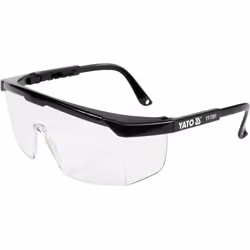 Yato YT-7361, Lunettes de sécurité, EN 166:2001, Noir, Transparent, Transparent, Nylon, Polycarbonate
