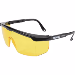 Yato YT-7362, Lunettes de sécurité, unisexe, Noir, Jaune, Nylon, Polycarbonate