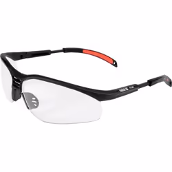 Yato YT-7363, Lunettes de sécurité, EN 166:2001, Noir, Rouge, Transparent, Transparent, Nylon, Polycarbonate