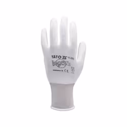 Yato YT-7470 gant de nettoyage Nylon, Polyuréthane Blanc Unisexe L