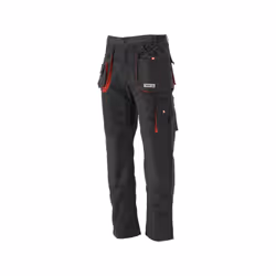 Yato YT-8027, Pantalons, Homme, Noir, Rouge, L, Coton, Polyester, 275 g/m²