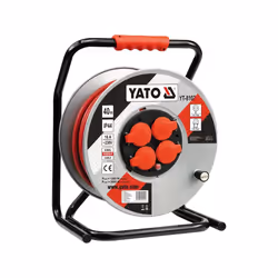 Yato YT-8107, Noir, Gris, Rouge, Polyvinyl chloride (PVC), 4 sortie(s) CA, Type E, Type E, Droit