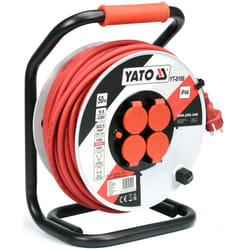Yato YT-8108 multiprise 50 m 4 sortie(s) CA Intérieur & extérieur Noir, Rouge, Blanc