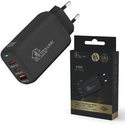 Extralink CHARESL02 chargeur d'appareils mobiles Téléphone portable Noir USB Charge rapide Intérieure