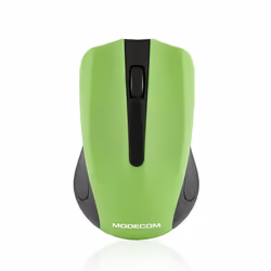Modecom MC-WM9, Ambidextre, Optique, RF sans fil, 1200 DPI, Noir, Vert
