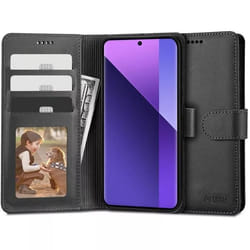 Étui portefeuille - Tech-Protect - Xiaomi Redmi Note 13 Pro+ - Éco-cuir - Noir - Fermeture aimantée