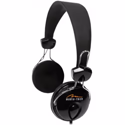 Media-Tech MT3505, Avec fil, 8 - 18000 Hz, Appels/Musique, 125 g, Casque, Noir