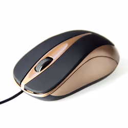 Media-Tech MT1091MO, Droitier, Optique, USB Type-A, 800 DPI, Noir, Or