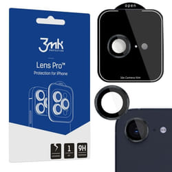 Verre trempé noir pour objectif dappareil photo pour Apple iPhone SE4/16E - 3mk Lens Protection Pro