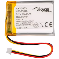 Informations techniques Désignation du fabricant : LP503040 Type de produit : batterie lithium-polymère Tension : 3.7 V Capac ...