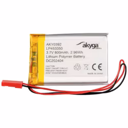 Informations techniques Désignation du fabricant : LP453350 Type de produit : batterie lithium-polymère Tension : 3.7 V Capac ...