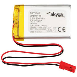 Akyga - LP503448 Pack de piles rechargeables x batterie spéciale LiPo 3.7 v 800 mAh