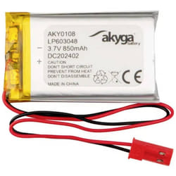 Akyga - LP603048 Pack de piles rechargeables x batterie spéciale LiPo 3.7 v 850 mAh