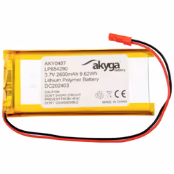 Informations techniques Désignation du fabricant : LP654290 Type de produit : batterie lithium-polymère Tension : 3.7 V Capac ...