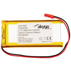LP654290 Pack de piles rechargeables x batterie spéciale LiPo 3.7 v 2600 mAh - Akyga