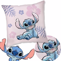 Coussin décoratif - DISNEY - Stitch - 35x35 cm - Violet - Doux et agréable au toucher