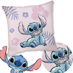 Coussin décoratif - DISNEY - Stitch - 35x35 cm - Violet - Doux et agréable au toucher
