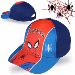 Casquette MARVEL SpiderMan bleue et rouge pour garçon - 100% coton - Sportswear