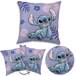 Coussin décoratif - DISNEY - Stitch - Violet - 40x40 cm - OEKO-TEX