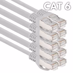 PATCHCORD KAT.6 FTP câble de réseau Ethernet FLUKE PASSED LANBERG GRIS 10 unités 025 m