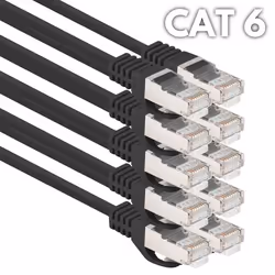 PATCHCORD KAT.6 FTP câble de réseau Ethernet FLUKE PASSED LANBERG NOIR 10 unités 05 m