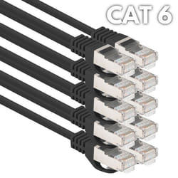 PATCHCORD KAT.6 FTP câble de réseau Ethernet FLUKE PASSED LANBERG NOIR 10 unités 05 m