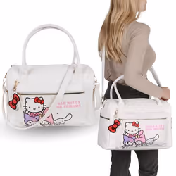 Sac de voyage - Hello Kitty - Blanc - 38x26x16 cm - Zippé - Pour femme