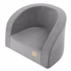 Fauteuil en Mousse pour Bébé Enfants pour la Chambre dEnfant MISIOO Velours Velvet Gris 53x40 cm