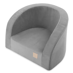 Fauteuil en Mousse pour Bébé Enfants pour la Chambre dEnfant MISIOO Velours Velvet Gris 53x40 cm