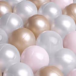 Balles pour Piscine à Balles de Jeu pour Bébé Enfants MISIOO Plastique Colorées 6 cm 150 Boules: Rose/Doré/Blanc Perle
